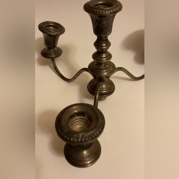 Vintage candelabra  4 candles Sterling Silver candelabra true vintage candelabra - Picture 6 of 7